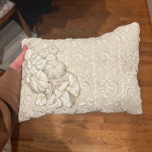 Vintage wedding lace pillow